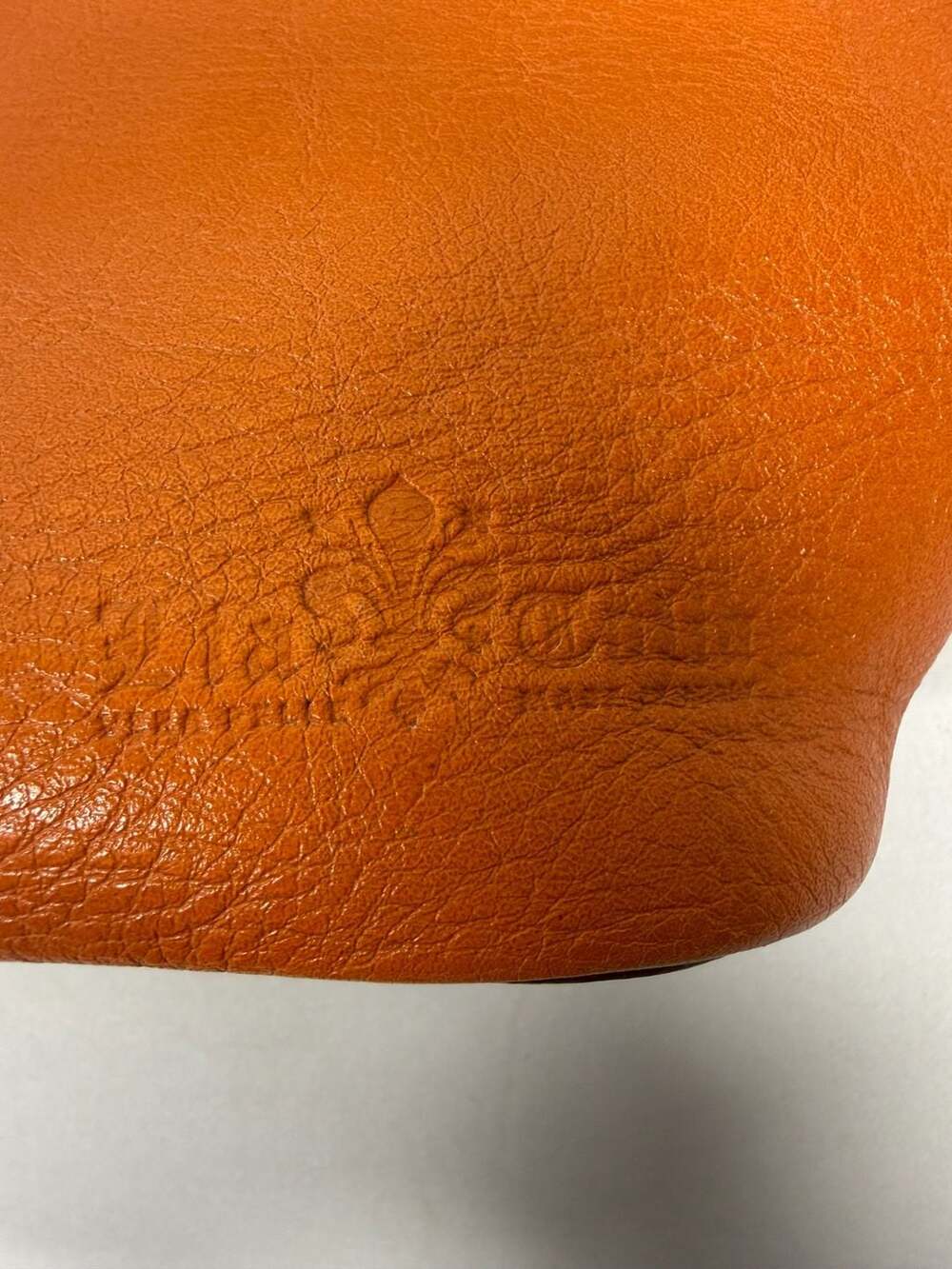 Talia Made in Italy Orange Genuine Leather Convertible Shoulder Bag Backpack - Picture 7 of 9